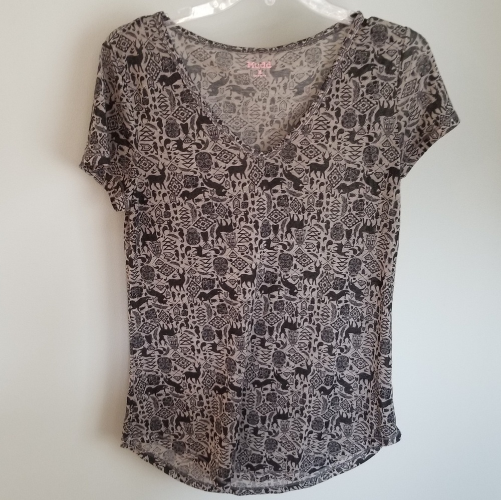 Mythical Graphic T Shirt, Lightweight V Neck